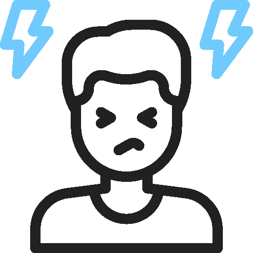icon showing irritability