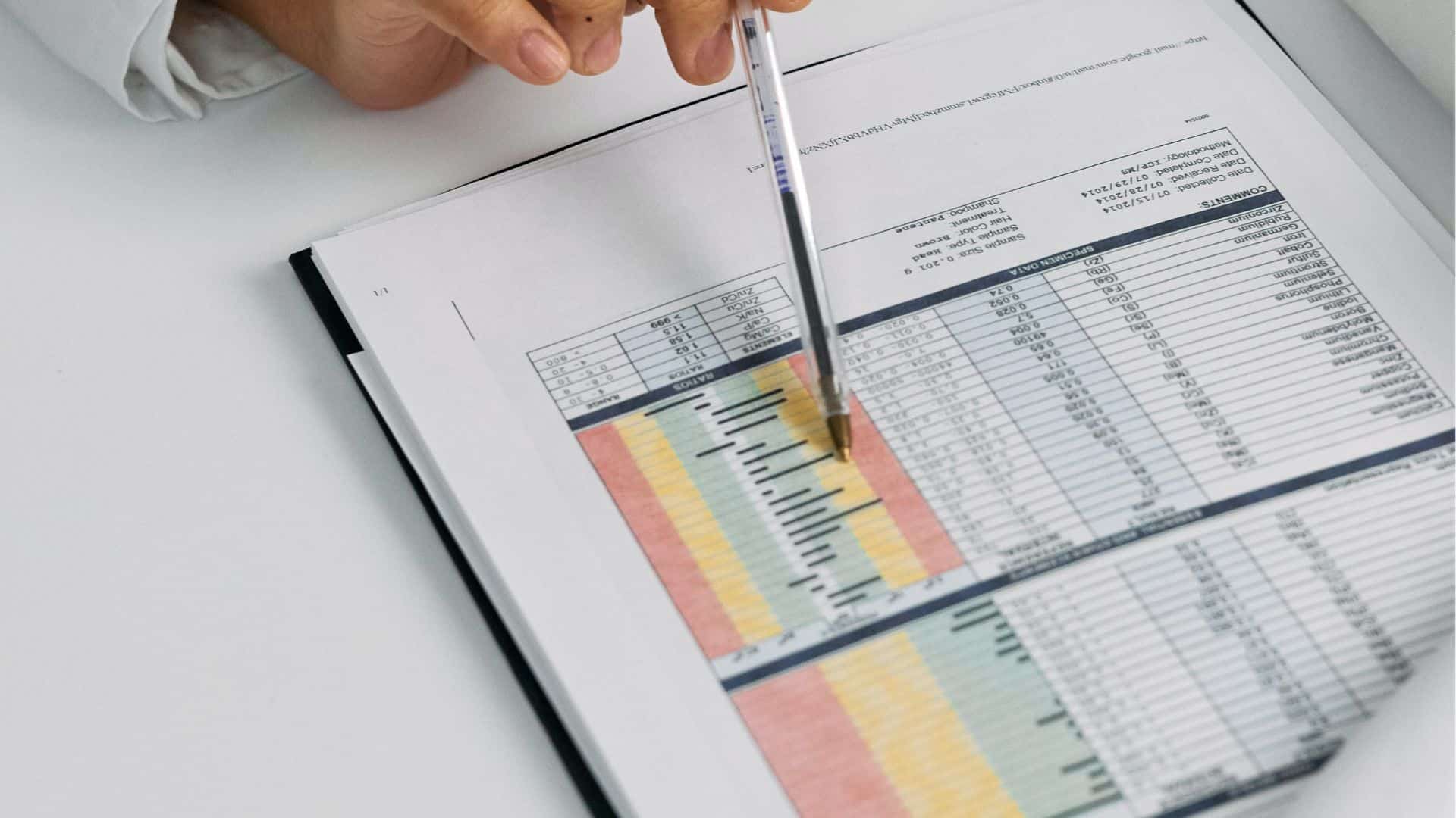 a medical worker checking a chart