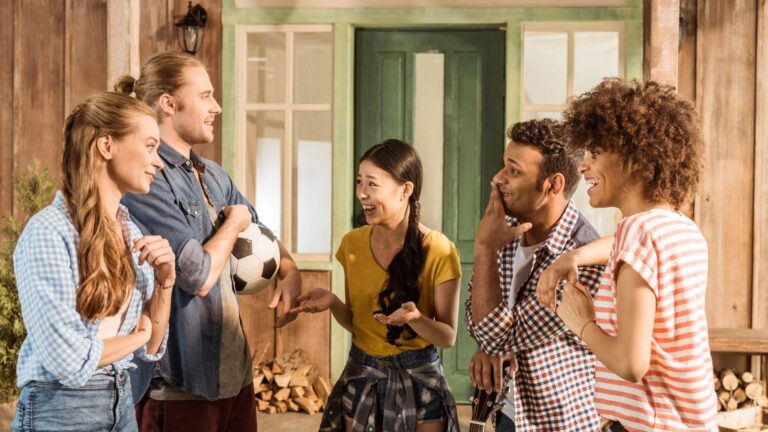 friends having conversation