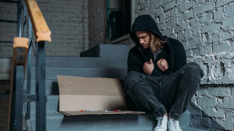 hooded heroin addicted