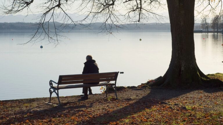 lonely man under a tree