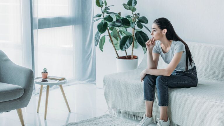 sad young woman depression