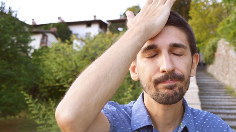 young person suffering from memory loss
