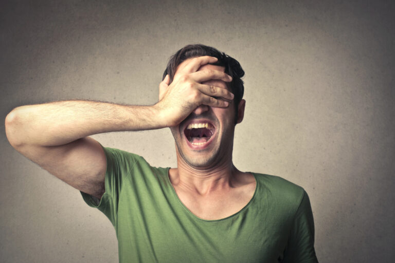 screaming man