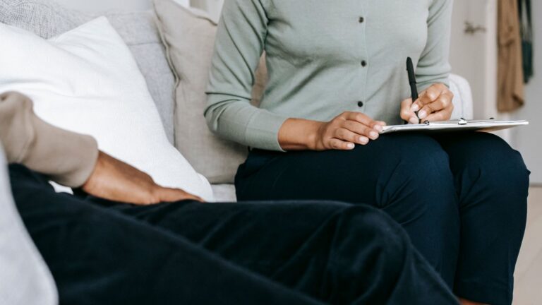 A counseling session in a comfortable setting